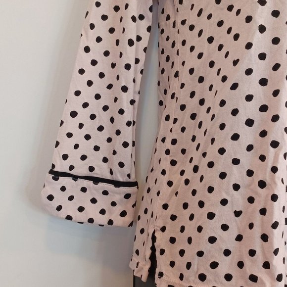 KATE SPADE Sz S Dream A Little Dream Polka Dot Pink Night T Pocket Casual Lounge - Picture 5 of 13